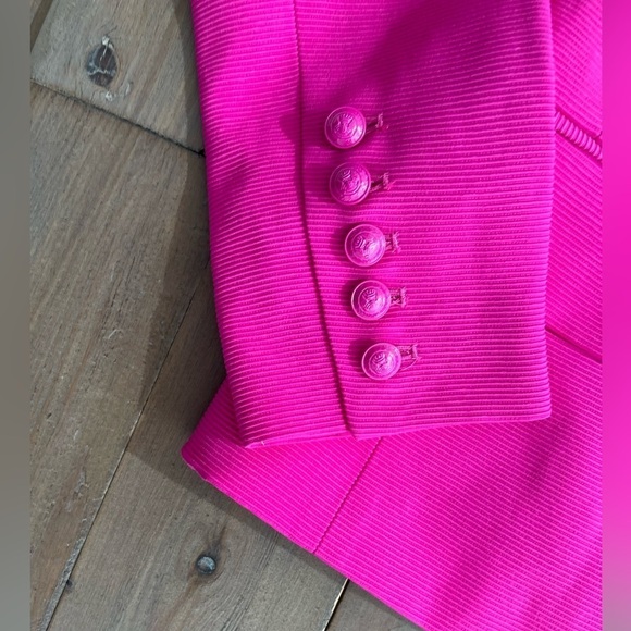 L’Agence Kenzie double breasted blazer hot pink ruby NWT - Picture 6 of 7